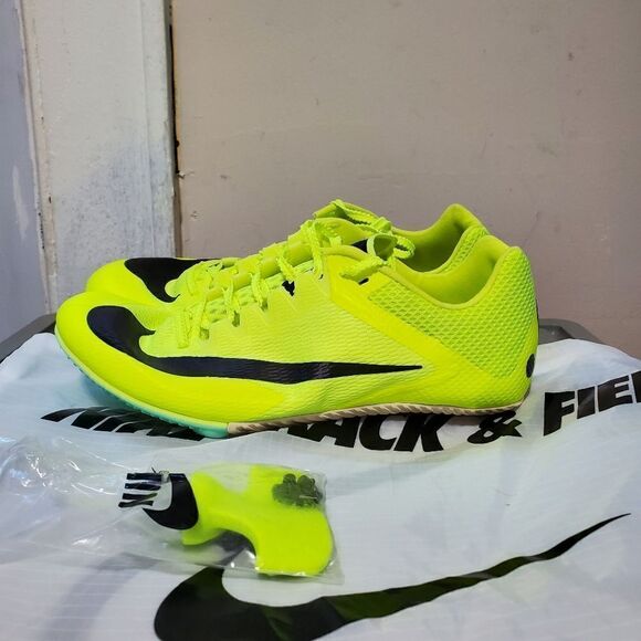 Nike Zoom Rival Sprint Mens Sz 7 Volt Black Track & Field Spikes DC8753-700 - Picture 1 of 10